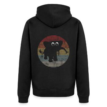 Eléphant éléphant pour enfants - Veste à capuche bio Premium Unisexe - noir - Dos - Nico (187cm)