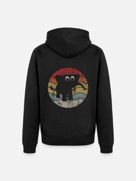 Eléphant éléphant pour enfants - Veste à capuche bio Premium Unisexe - noir