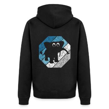Eléphant éléphant pour enfants - Veste à capuche bio Premium Unisexe - noir - Dos - Nico (187cm)