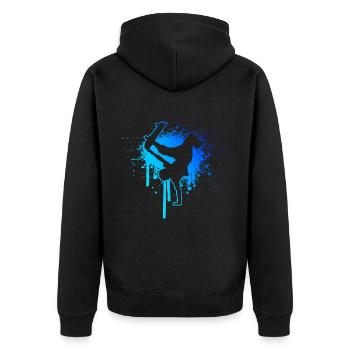 Patinage Skateboard Skateboarder Hommes Femmes - Veste à capuche bio Premium Unisexe - noir - Dos - Nico (187cm)