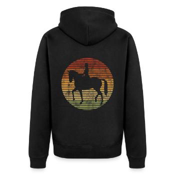 Dressage Cavalier de dressage Cheval d’équitation - Veste à capuche bio Premium Unisexe - noir - Dos - Nico (187cm)