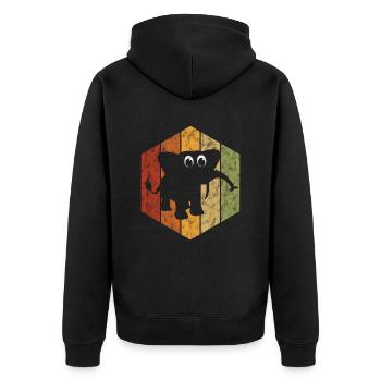 Eléphant éléphant pour enfants - Veste à capuche bio Premium Unisexe - noir - Dos - Nico (187cm)