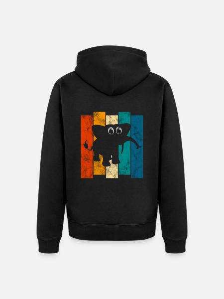 Eléphant éléphant pour enfants - Veste à capuche bio Premium Unisexe - noir