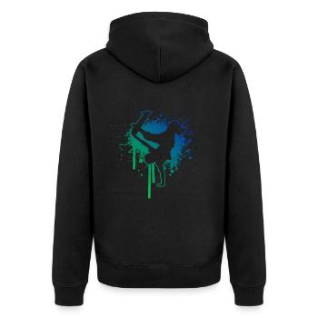 Skateboarder Skater Skating Men Skateboard - Veste à capuche bio Premium Unisexe - noir - Dos - Nico (187cm)