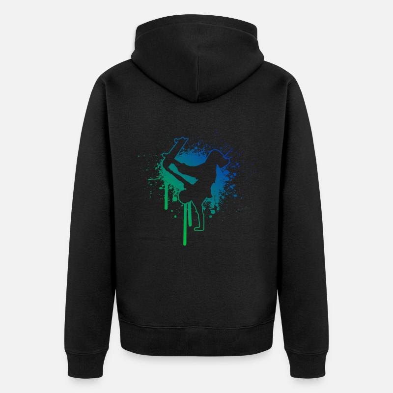 Skateboarder Skater Skating Men Skateboard - Veste à capuche bio Premium Unisexe - noir