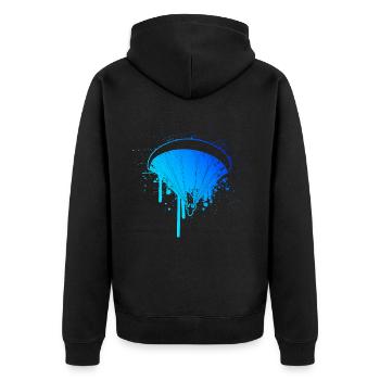 Men's Paragliding Paragliding Paragliding - Unisex Premium Organic Zip Hoodie - black - Back - Nico (187cm)