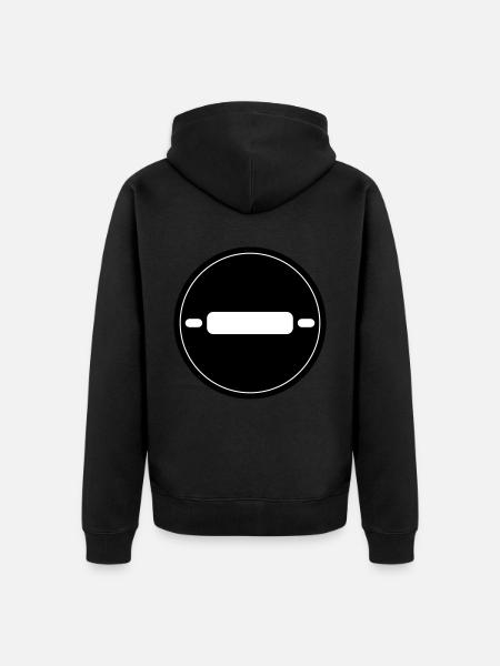 Kitchen roll baking rolling pin - Unisex Premium Organic Zip Hoodie - black