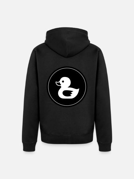 Duck Icon - Unisex Premium Organic Zip Hoodie - black