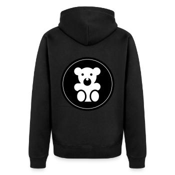 Teddy bear baby bear - Unisex Premium Organic Zip Hoodie - black - Back - Nico (187cm)