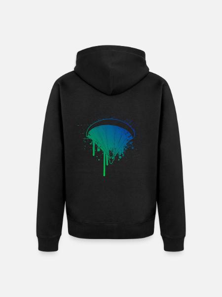 Paragliding Paragliding Paragliding Paragliding - Unisex Premium Organic Zip Hoodie - black