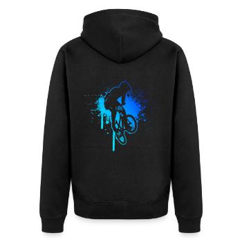Vélo Femmes bmx garçons bmx vélo hommes bmx - Veste à capuche bio Premium Unisexe - noir - Dos - Nico (187cm)