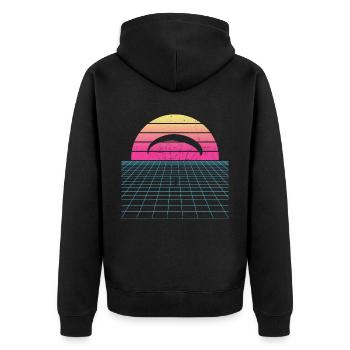 Paragliding Paragliding Paragliding - Unisex Premium Organic Zip Hoodie - black - Back - Nico (187cm)