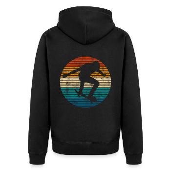 Skateboarder Skateboard Skater Skate Skateing - Veste à capuche bio Premium Unisexe - noir - Dos - Nico (187cm)