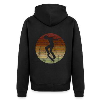 Skateur Skateboard Skateur Skater Skate - Veste à capuche bio Premium Unisexe - noir - Dos - Nico (187cm)
