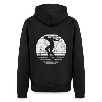 Skateboarder Skateboard Skater Skate Skateing - Veste à capuche bio Premium Unisexe - noir - Dos - Nico (187cm)