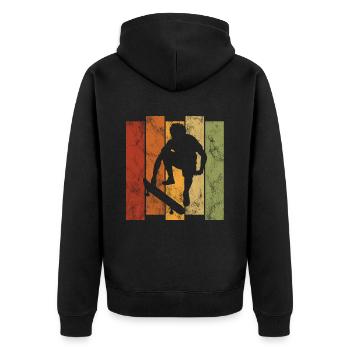 Skateboarder Skateboard Skater Skate Skateing - Veste à capuche bio Premium Unisexe - noir - Dos - Nico (187cm)
