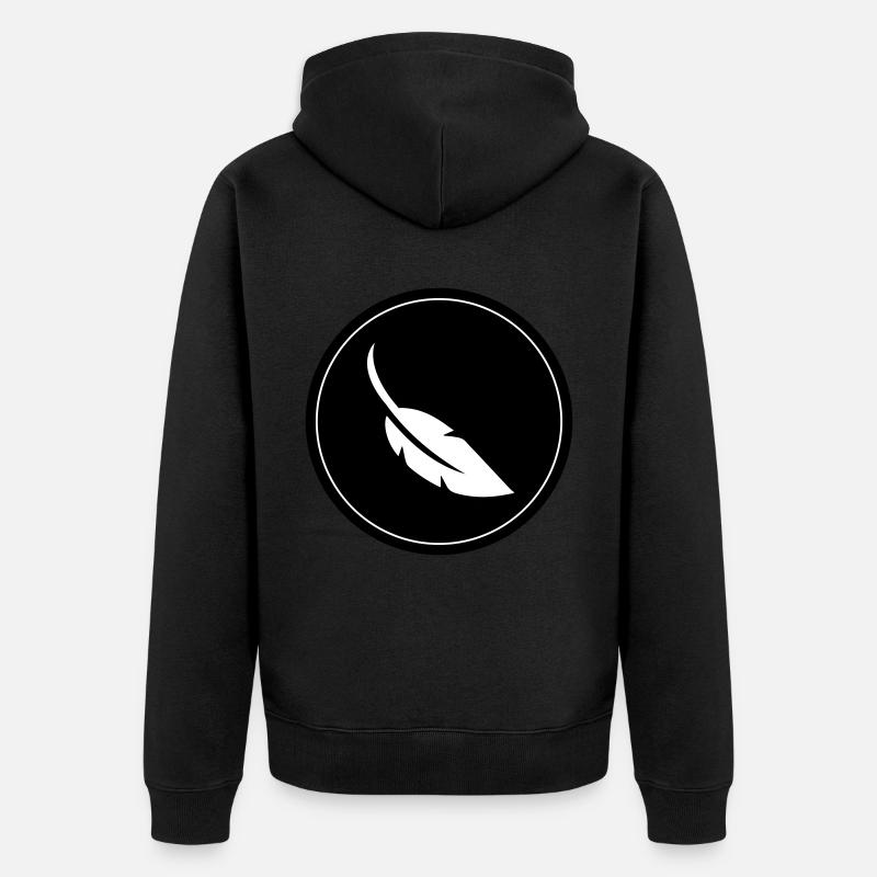 Cercle de symboles de stylo - Veste à capuche bio Premium Unisexe - noir