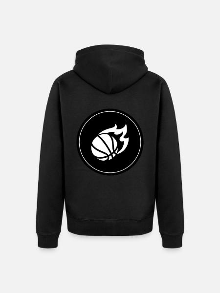 Basketball symbol Kreis - Unisex Premium Bio Zip Hoodie - Schwarz