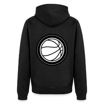 Cercle de basketball - Veste à capuche bio Premium Unisexe - noir - Dos - Nico (187cm)