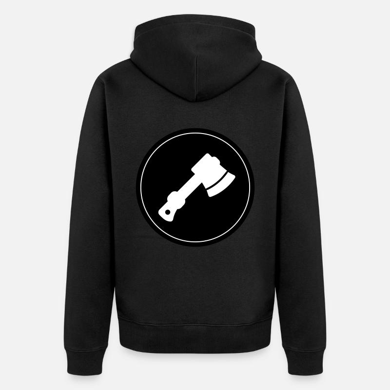 Kletterausrüstung Kreis eispickel - Unisex Premium Bio Zip Hoodie - Schwarz