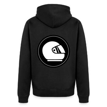 Pilote de course barre cercle de course - Veste à capuche bio Premium Unisexe - noir - Dos - Nico (187cm)