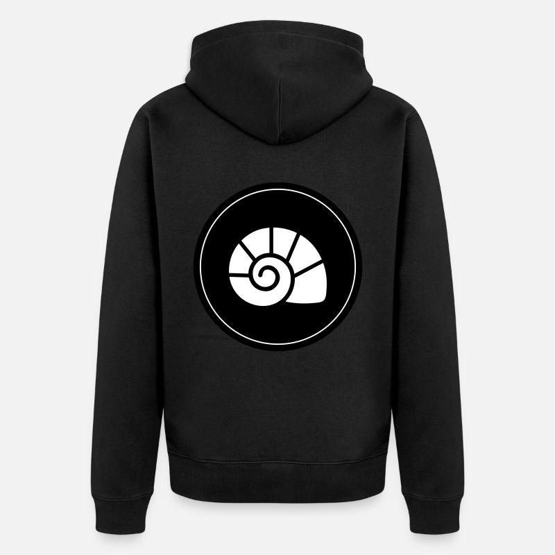 Cercle de symboles de coquille - Veste à capuche bio Premium Unisexe - noir