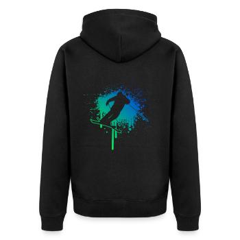 Ski acrobatique hommes Saut à ski Femmes Slopestyle - Veste à capuche bio Premium Unisexe - noir - Dos - Nico (187cm)