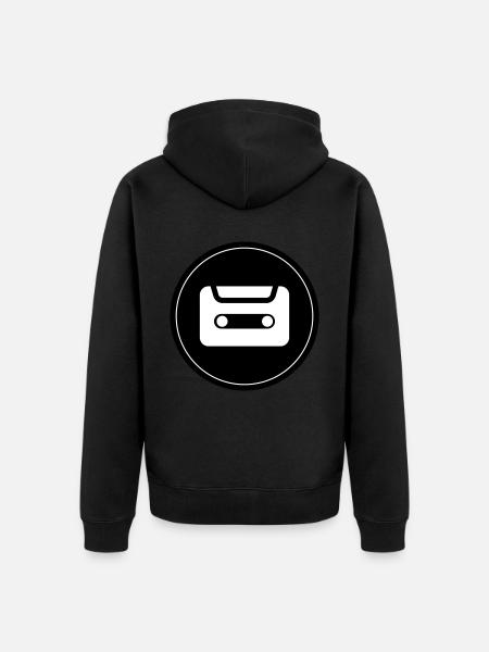 Kassette Symbol - Unisex Premium Bio Zip Hoodie - Schwarz