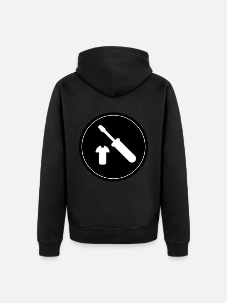 Screwdriver Symbol - Unisex Premium Organic Zip Hoodie - black