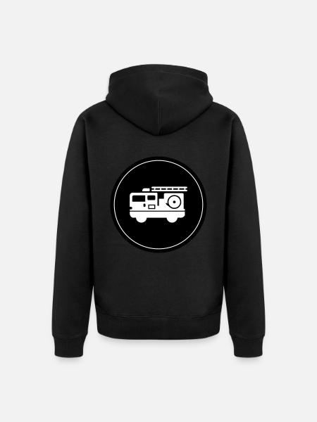 Fire engine - Unisex Premium Organic Zip Hoodie - black