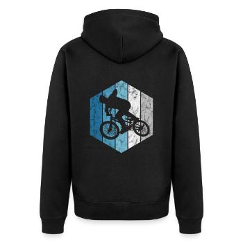 BMX Vélo Vélo Rétro Cadeau Vélo Motocross - Veste à capuche bio Premium Unisexe - noir - Dos - Nico (187cm)