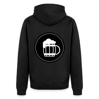 Beer Glass Beer Symbol - Unisex Premium Organic Zip Hoodie - black - Back - Nico (187cm)