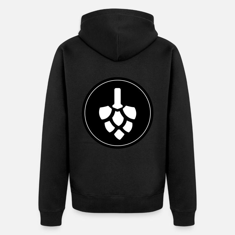 Houblon de bière - Veste à capuche bio Premium Unisexe - noir