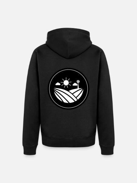 Farm Landwirt - Unisex Premium Bio Zip Hoodie - Schwarz