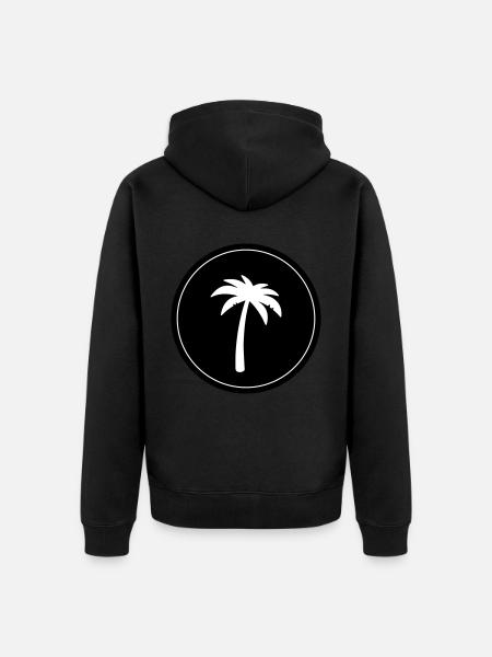 Palm Symbol - Unisex Premium Organic Zip Hoodie - black