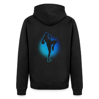 Muay Thai Boxe Thaï Boxeur Thaï Hommes Boxe Thaï - Veste à capuche bio Premium Unisexe - noir - Dos - Nico (187cm)