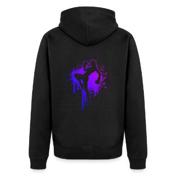 Kickboxing Boxe féminine Kickboxing Kickboxing - Veste à capuche bio Premium Unisexe - noir - Dos - Nico (187cm)