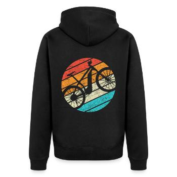 E-Bike Cyclist Cadeau Vélo Cycliste - Veste à capuche bio Premium Unisexe - noir - Dos - Nico (187cm)