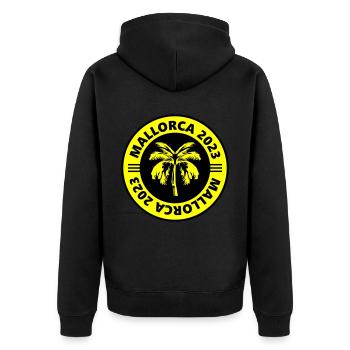 Majorque 2023 - Veste à capuche bio Premium Unisexe - noir - Dos - Nico (187cm)