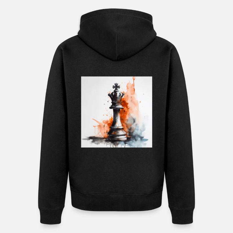 Roi des échecs astucieux - Veste à capuche bio Premium Unisexe - undefined