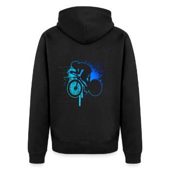 Vélo de route Hommes Vélo de route Cyclisme sur route - Veste à capuche bio Premium Unisexe - noir - Dos - Nico (187cm)