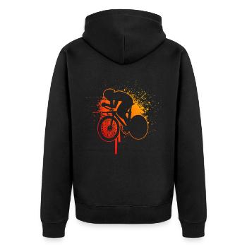 Road Bike Women's Road Bike Road Cyclist Road Cyclist - Unisex Premium Organic Zip Hoodie - black - Back - Nico (187cm)