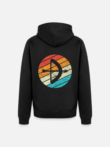 Archery Gift Saying Archery - Unisex Premium Organic Zip Hoodie - black