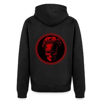 Chef Skull Chef - Veste à capuche bio Premium Unisexe - noir - Dos - Nico (187cm)