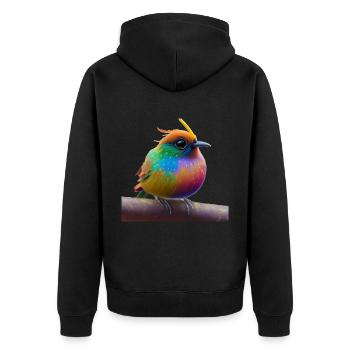 Oiseau fantastique - Veste à capuche bio Premium Unisexe - noir - Dos - Nico (187cm)