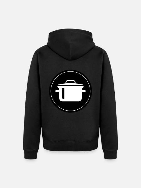kochtopf kochen - Unisex Premium Bio Zip Hoodie - Schwarz