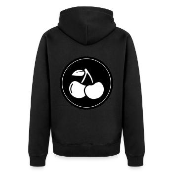 Cerise - Veste à capuche bio Premium Unisexe - noir - Dos - Nico (187cm)