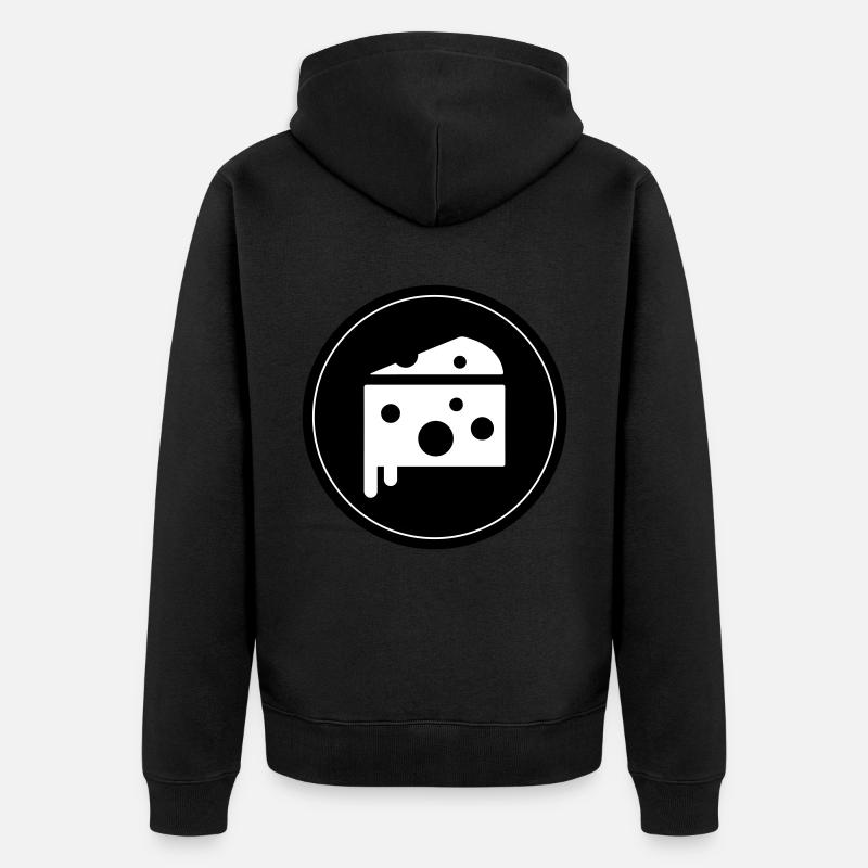 Icône du fromage - Veste à capuche bio Premium Unisexe - noir