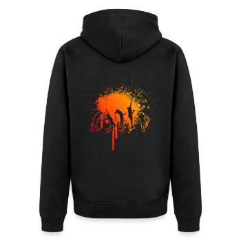 Men's Tennis Players Play Tennis - Unisex Premium Organic Zip Hoodie - black - Back - Nico (187cm)