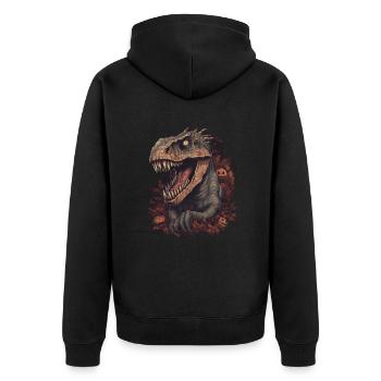 Dinosaur Halloween Cute Sour Disguise - Unisex Premium Organic Zip Hoodie - black - Back - Nico (187cm)